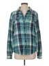 L.L.Bean 100% Cotton Plaid Teal Fleece Size S - photo 1