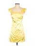 Unbranded 100% Polyester Yellow Cocktail Dress Size 0 - photo 1