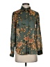 Zara Basic Floral Green Long Sleeve Blouse Size S - photo 1