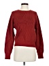 Line & Dot Solid Red Pullover Sweater Size S - photo 1