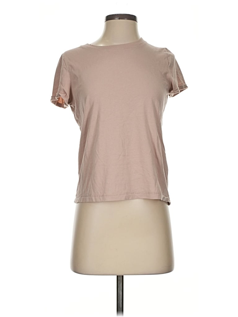 Pre-owned Madewell Short Sleeve T-shirt In Tan