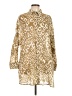 Next Animal Print Gold 3/4 Sleeve Blouse Size 12 - photo 1