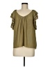 Ramy Brook 100% Polyester Green Short Sleeve Blouse Size M - photo 1