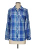 Rails 100% Rayon Plaid Blue Long Sleeve Button-Down Shirt Size M - photo 1