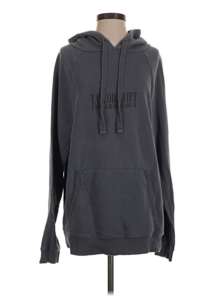 Pre-owned Taylor Swift Pullover Hoodie In Gray