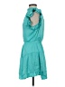 Steve Madden 100% Polyester Solid Teal Casual Dress Size S - photo 5