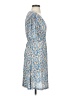 MNG 100% Polyester Paisley Blue Casual Dress Size 4 - photo 4