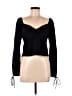 Mi ami 100% Polyester Black Long Sleeve Blouse Size M - photo 1