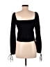 Mi ami 100% Polyester Black Long Sleeve Blouse Size M - photo 2