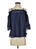 A. Byer Blue 3/4 Sleeve Blouse Size S - photo 1