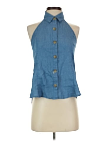 L Love Sleeveless Button-Down Shirt (view 1)