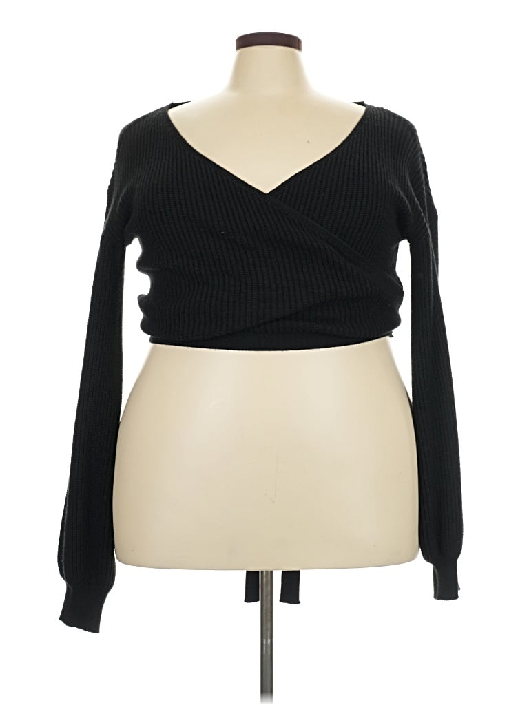 Pre-owned Unbranded Pullover Sweater In Black