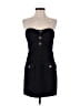 Aqua 100% Polyester Black Casual Dress Size M - photo 1