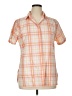 Lands' End Plaid Orange Short Sleeve Blouse Size 16 (tall) - photo 1