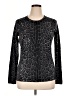 Charter Club 100% Merino Wool Animal Print Black Wool Pullover Sweater Size XL - photo 1