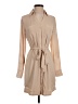 Express 100% Polyester Solid Tan Casual Dress Size XS - photo 1