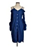 Guest Editor Checkered-gingham Blue Casual Dress Size S - photo 1