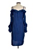 Guest Editor Checkered-gingham Blue Casual Dress Size S - photo 2
