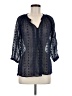 Olive and Oak 100% Polyester Blue 3/4 Sleeve Blouse Size M - photo 1
