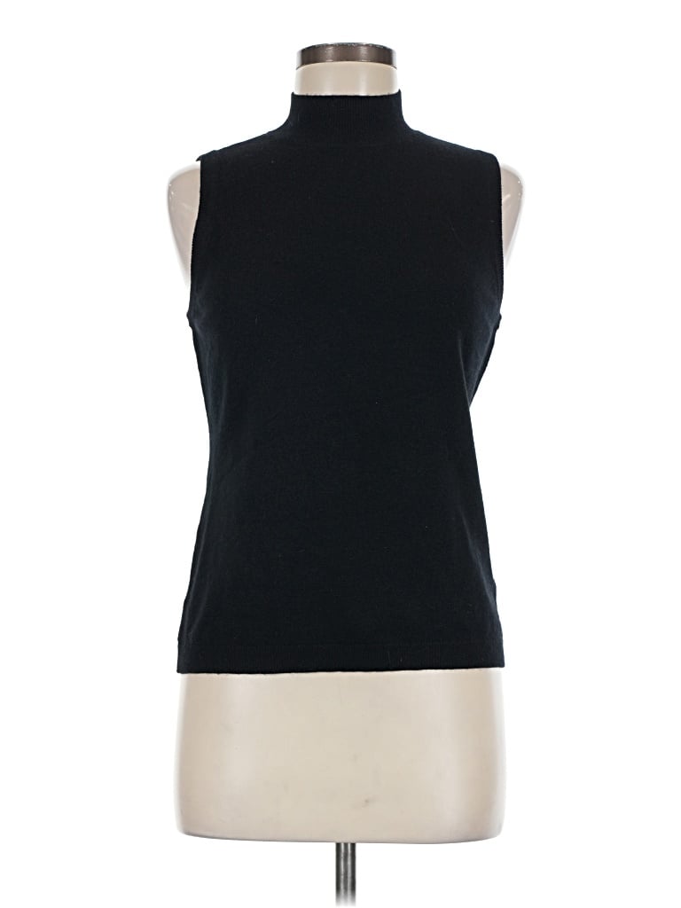 Pre-owned Saks Fifth Avenue Sweater Vest In Black
