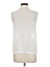 Naked Zebra Ivory Sleeveless Button-Down Shirt Size M - photo 2