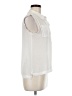 Naked Zebra Ivory Sleeveless Button-Down Shirt Size M - photo 4