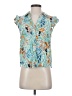 Democracy 100% Rayon Blue Short Sleeve Blouse Size S - photo 1