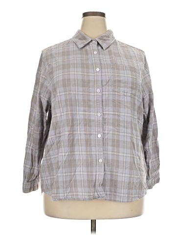 North Style 3/4 Sleeve Button-Down Shirt (view 1)