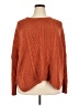 Natural Reflections 100% Acrylic Chevron-herringbone Orange Pullover Sweater Size XXL - photo 1