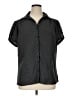 Bay Studio Polka Dots Black Short Sleeve Blouse Size 1X - photo 1