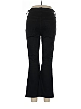 Madewell Kick Out Crop Jeans in Black Rinse Wash (view 2)
