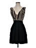 Armani Exchange 100% Polyester Stripes Black Cocktail Dress Size 2 - photo 1