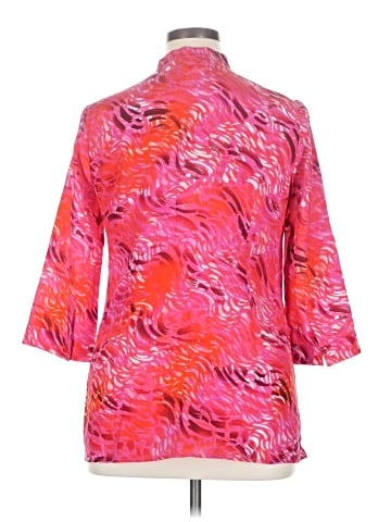 Leggiadro 3/4 Sleeve Silk Top (view 2)
