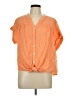 Ruby Rd. 100% Cotton Orange Short Sleeve Blouse Size L - photo 1