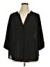 NYDJ 100% Polyester Black 3/4 Sleeve Blouse Size 1X - photo 1