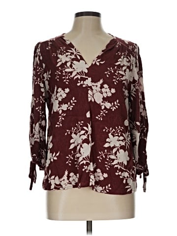 Olivia Grey 3/4 Sleeve Blouse (view 1)