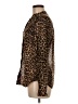 Ann Taylor 100% Polyester Animal Print Brown Long Sleeve Blouse Size 6 - photo 5