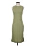 Nine West Solid Green Casual Dress Size S - photo 1