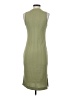 Nine West Solid Green Casual Dress Size S - photo 2