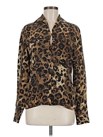 Carlisle Long Sleeve Silk Top (view 1)