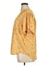 Fun2Fun 100% Polyester Floral Yellow Short Sleeve Blouse Size 1X - photo 5