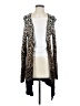 Joseph A. Animal Print Brown Cardigan Size S - photo 1