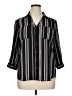 BCX 100% Polyester Stripes Black 3/4 Sleeve Blouse Size XL - photo 1