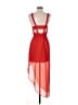 Silence and Noise 100% Polyester Color Block Red Cocktail Dress Size S - photo 2