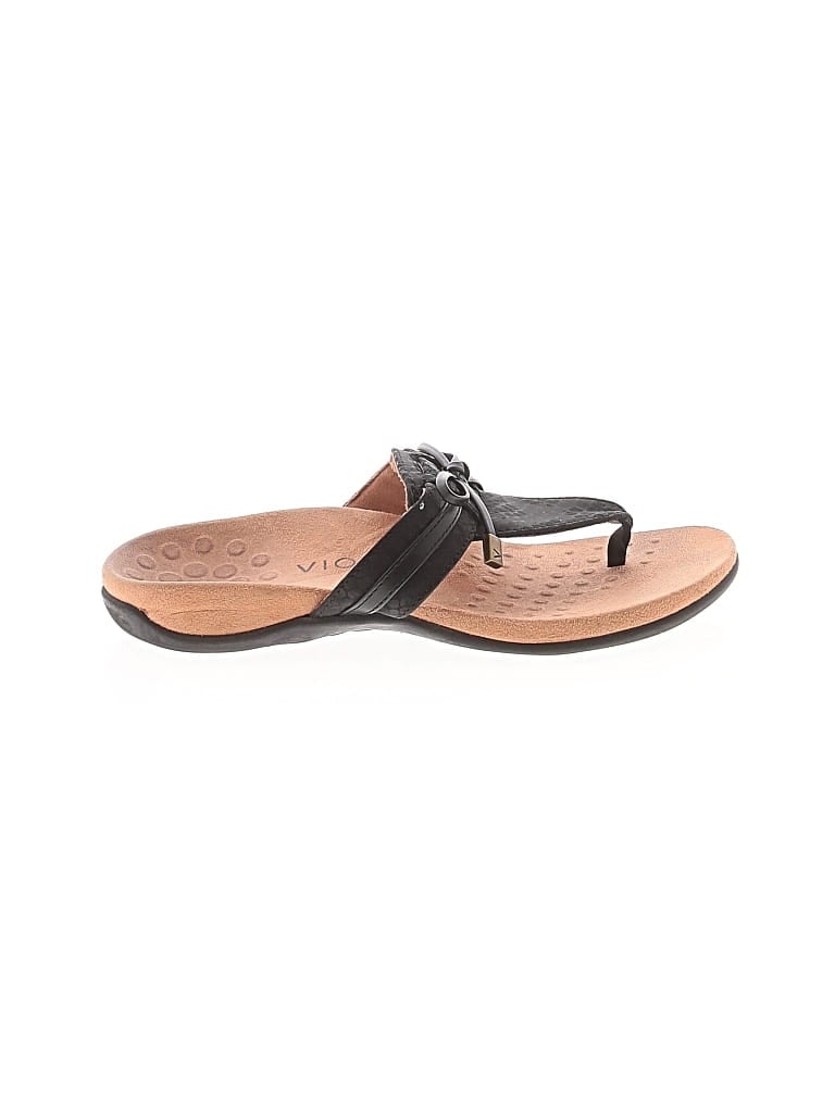 Pre-owned Vionic Flip Flops In Black
