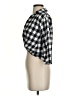 Aqua Checkered-gingham Black 3/4 Sleeve Blouse Size S - photo 5