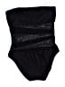 Mossimo 100% Recycled Plastic Graphic Black One Piece Swimsuit Size M - photo 2
