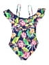 La Blanca Tropical Blue One Piece Swimsuit Size 18 - photo 2