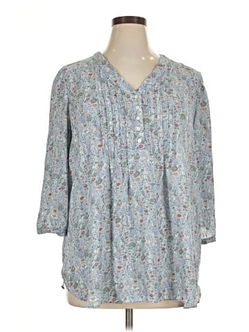 Rose + Olive 3/4 Sleeve Blouse (view 1)