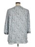 Rose + Olive 100% Polyester Blue 3/4 Sleeve Blouse Size 1X - photo 2
